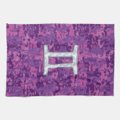 Pearl like Gemini Zodiac Symbol Digital Camouflage Küchentuch (Horizontal)