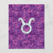 Pearl Like Taurus Zodiac Sign auf Pink Digital Cam Flyer (Vorne)
