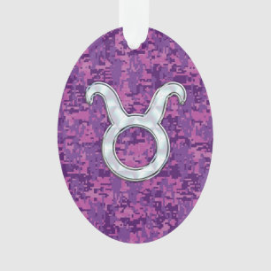 Pearl Like Taurus Zodiac Sign Fuchsia Digitale Cam Ornament