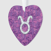 Pearl Like Taurus Zodiac Sign Fuchsia Digitale Cam Ornament (Vorderseite)
