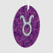 Pearl Like Taurus Zodiac Sign Fuchsia Digitale Cam Ornament (Vorderseite)