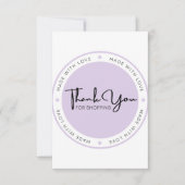 Pearl Lila Dankeskarte (Vorderseite)