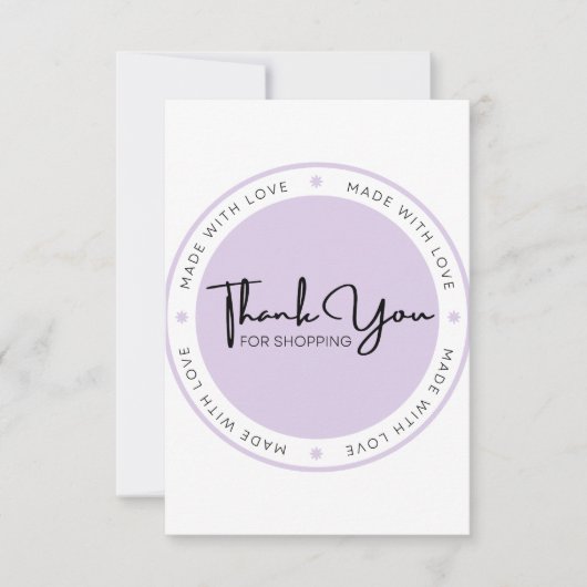 Pearl Lila Dankeskarte (Vorderseite)