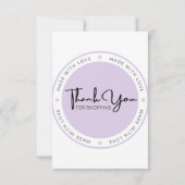 Pearl Lila Dankeskarte (Rückseite)