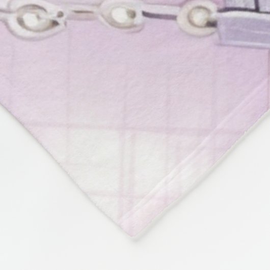 Pearl Lila Pink Fleecedecke (Ecke)
