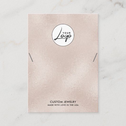 Pearl Logo Necklace Armband Display Card Visitenkarte (Vorderseite)