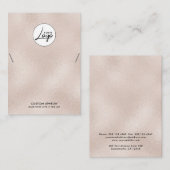 Pearl Logo Necklace Armband Display Card Visitenkarte (Vorne/Hinten)