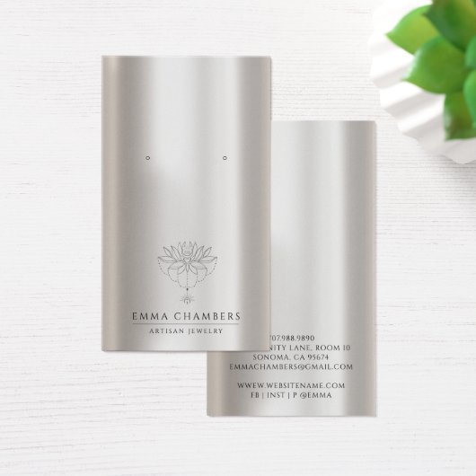 Pearl Lotus Blume Earring Juwelier Display Cards (Schreibtisch)