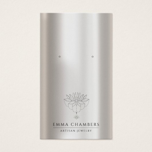 Pearl Lotus Blume Earring Juwelier Display Cards (Vorderseite)