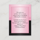 Pearl Loveknot Enclosure Card Black/Pink Begleitkarte (Rückseite)