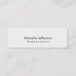 Pearl Makeup Artist White Stylish Business Card Mini Visitenkarte