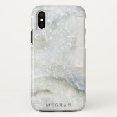 Pearl Marble Glitzer Monogram Case-Mate iPhone Hülle (Rückseite)