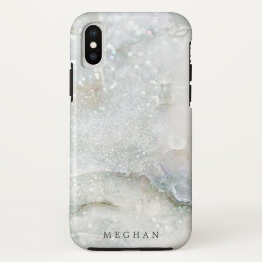 Pearl Marble Glitzer Monogram Case-Mate iPhone Hülle (Rückseite)