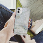 Pearl Marble Glitzer Monogram Case-Mate iPhone Hülle<br><div class="desc">Perlmarmor mit Glitzer funkelt in Silber und Blau als schöner Hintergrund mit elegantem,  individuellem Monogramm.</div>