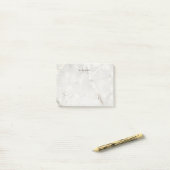 Pearl Marble Masculine Doppelmonogramm Post-it Klebezettel (Auf Schreibtisch)