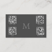 Pearl Marble Masculine Foto qrcode Visitenkarte (Rückseite)