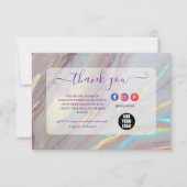 Pearl Marble Modern Professional Dankeskarte (Vorderseite)