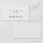 Pearl Modern Chic Trendy Business Card Visitenkarte (Vorne/Hinten)