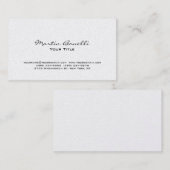 Pearl Modern Chic Trendy Business Card Visitenkarte (Vorne/Hinten)