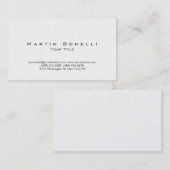 Pearl Modern Schlicht Simple Trendy Business Card Visitenkarte (Vorne/Hinten)
