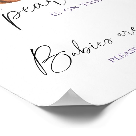 Pearl Muschel Babydusche Babys sind süß Poster (Ecke)