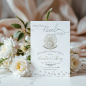 Pearl & Muschel Pearlcore Miss an MRS Brautparty Einladung