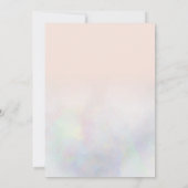 Pearl nacre blush Pink Fledermaus Mitzvah Foto Einladung (Rückseite)