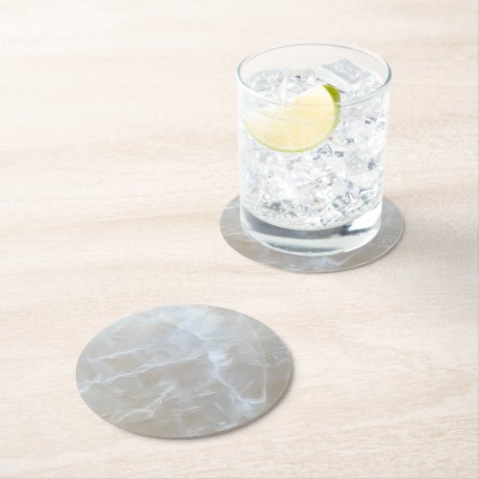 Pearl Nacre Pattern Runder Pappuntersetzer (Vor Ort)