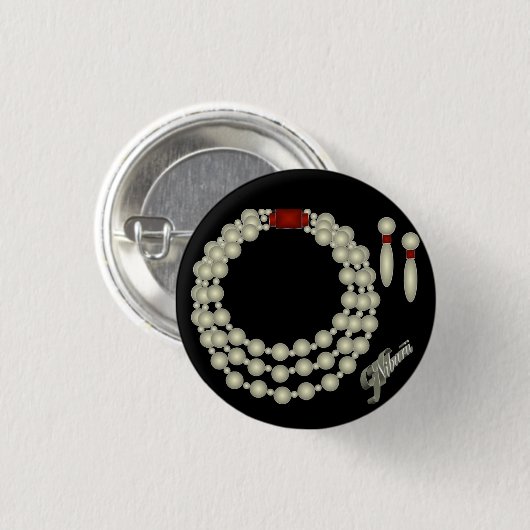Pearl Necklace Set Button (Vorne & Hinten)