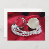 Pearl Necklace und Kristall Balls Original Foto Postkarte (Vorne/Hinten)