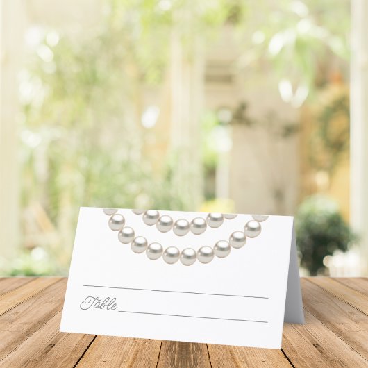 Pearl Necklaces Wedding Platzkarte