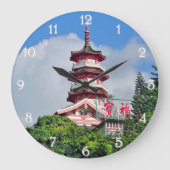 Pearl of the Orient Round Wall Clock Große Wanduhr (Vorderseite)