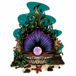 Pearl Of The Sea Freistehende Fotoskulptur<br><div class="desc">Ursprüngliche Vektorkunst einer Perle unter dem Meer. Erstellt mit Stiften,  Stiften und eingefärbt in Vektor.</div>