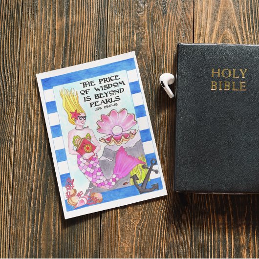 Pearl of Wisdom Inspiration Postcard Postkarte