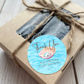 Pearl On Way Seashell Girl Baby Shower Script Runder Aufkleber