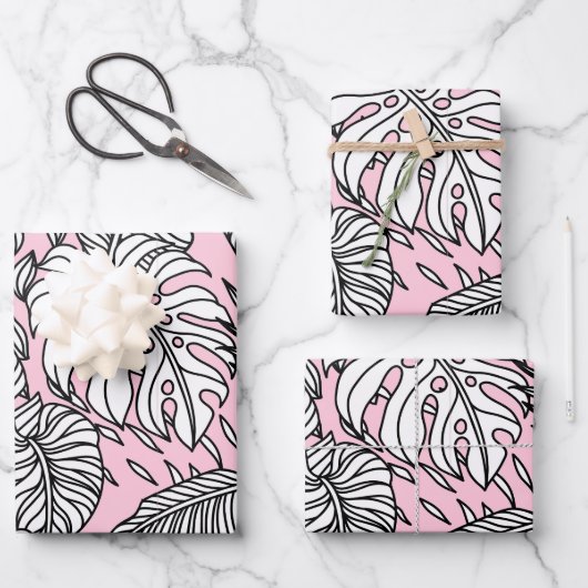 Pearl Palms Gift Wrap Geschenkpapier Set (Vorderseite)