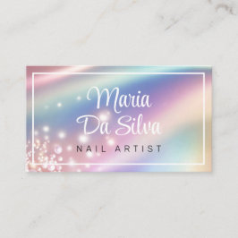 Pearl Pastel Regenbogen Glitzer Visitenkarte