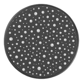 Pearl Pattern on Black Background Eishockey Puck