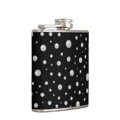 Pearl Pattern on Black Background Flachmann (Rechts)