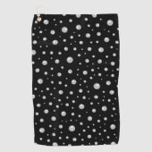 Pearl Pattern on Black Background Golfhandtuch (Vorderseite)