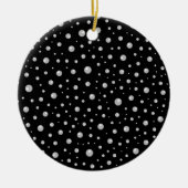 Pearl Pattern on Black Background Keramik Ornament (Vorne)