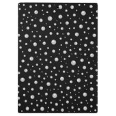 Pearl Pattern on Black Background Klemmbrett (Rückseite)