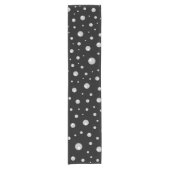 Pearl Pattern on Black Background Kurzer Tischläufer (Vorderseite)