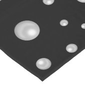 Pearl Pattern on Black Background Kurzer Tischläufer (Ecke)