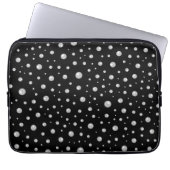 Pearl Pattern on Black Background Laptopschutzhülle (Vorderseite)