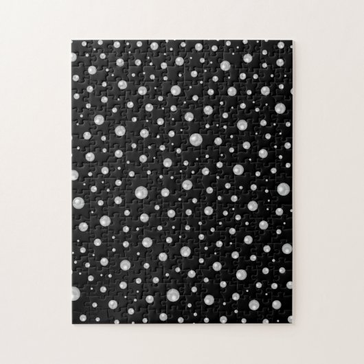 Pearl Pattern on Black Background Puzzle (Vertikal)