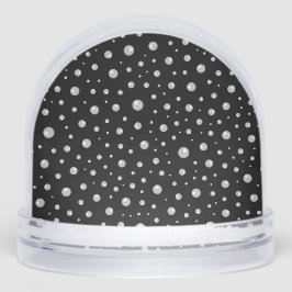 Pearl Pattern on Black Background Schneekugeln