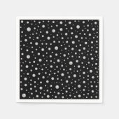 Pearl Pattern on Black Background Serviette (Vorderseite)