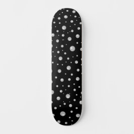 Pearl Pattern on Black Background Skateboard