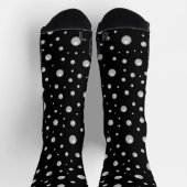 Pearl Pattern on Black Background Socken (Oben)